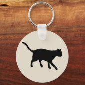 大きな黒猫 キーホルダー (正面)