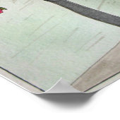 「大きな黒馬とさくらんぼの木」ポスター ポスター (角)