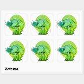 大きな鼻おもしろい犬漫画 スクエアシール (シート)