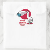 大きな鼻おもしろい犬漫画 ラウンドシール (バッグ)