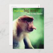 大きな鼻を持つプロボシス猿 シーズンポストカード (正面/裏面)