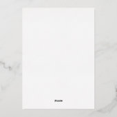 大きな1羽のクジャクの結婚式ホイル招待状 箔招待状 (裏面)
