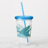 大きな1つの誕生日パーティギフトサーフィンビーチ アクリルタンブラー (左)