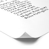 大きな25台のテーブルがあなたの席の座席表を見つける ポスター (角)