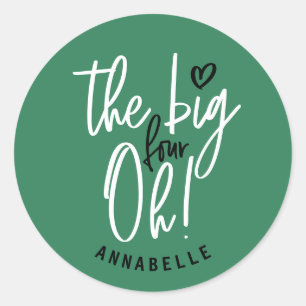 大きな4つのオー！40歳の誕生日パーティーのお気に入り ラウンドシール