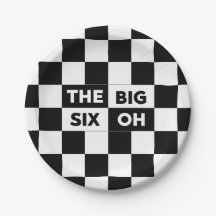 大きな6つのOh白黒パター市松模様にン