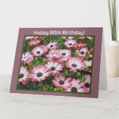 大きな「お誕生日おめでとう90歳!」の折り畳まれたグリーティングカード カード (正面)