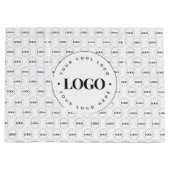 大きな&小さな会社のカスタムビジネスロゴパターン ラージペーパーバッグ (正面)