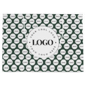 大きな＆小さな会社のカスタムビジネスロゴパターンL ラージペーパーバッグ (正面)