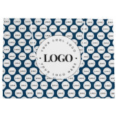 大きな＆小さな会社のカスタムビジネスロゴパターンL ラージペーパーバッグ (裏面)