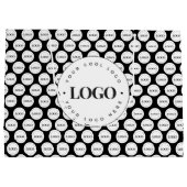 大きな＆小さな会社のカスタムビジネスロゴパターンL ラージペーパーバッグ (裏面)