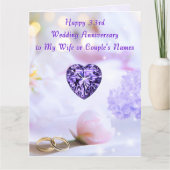 大きな、33周年結婚記念日のカード、妻、夫婦 カード (正面)