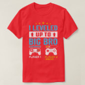 大きなBro妊娠の発表のプレーに平準化 Tシャツ (デザイン正面)