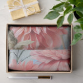 大きなEtherealピンクと青の花の切り離し 薄葉紙 (ギフト)