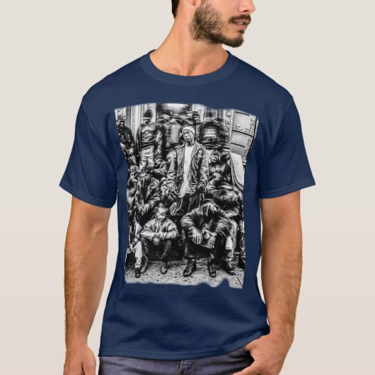 大きなLプリントの友達 Tシャツ (正面)