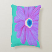 大きはっきりしたい紫の花 アクセントクッション (裏面(縦))