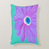 大きはっきりしたい紫の花 アクセントクッション (正面(垂直))