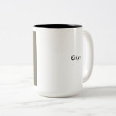 大きはっきりしたく、大きい ツートーンマグカップ (正面右)