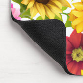 大きはっきりしたな植物カラフルの花 マウスパッド (コーナー)