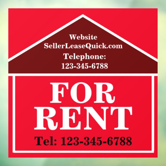 大きはっきりしたな賃貸不動産カスタムの実在ために ウィンドウサイン (シート3)