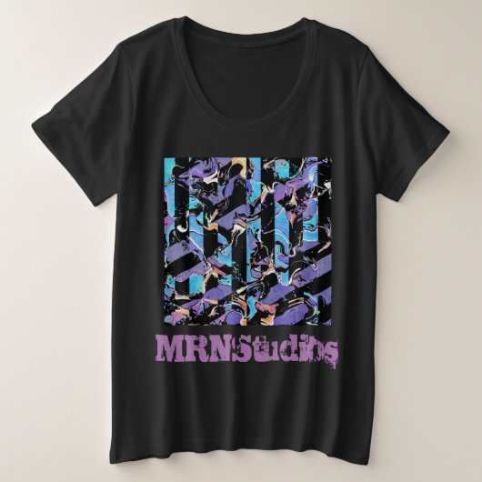 大きめサイズのTシャツ イライラする目障りなデザイン プラスサイズTシャツ (デザイン正面)