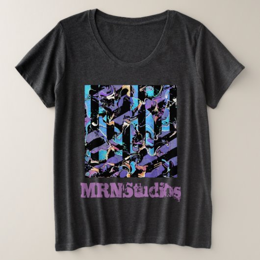 大きめサイズのTシャツ イライラする目障りなデザイン プラスサイズTシャツ (デザイン正面)