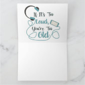 大きもしすぎる、あなたは古すぎる音楽のおもしろい引用文 カード (内部)