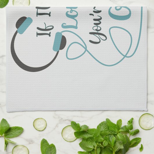 大きもしすぎる、あなたは古すぎる音楽のおもしろい引用文 キッチンタオル (折り畳み)