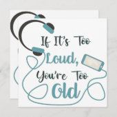 大きもしすぎる、あなたは古すぎる音楽のおもしろい引用文 サンキューカード (正面/裏面)