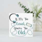 大きもしすぎる、あなたは古すぎる音楽のおもしろい引用文 サンキューカード (スタンド正面)