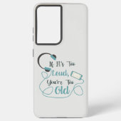 大きもしすぎる、あなたは古すぎる音楽のおもしろい引用文 SAMSUNG GALAXYケース (裏面)
