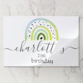 大きカスタマイズなティアウェイ紙パッド – Rainbow Green ペーパーパッド (折り畳み)