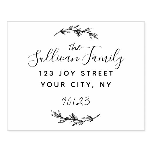 大きカスタムいスクリプトファミリ名差出人住所 ラバースタンプ (インプリント)