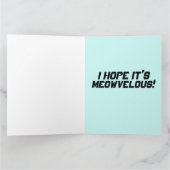 大きカッコいいなサングラスカード付き誕生日猫 カード (内部)