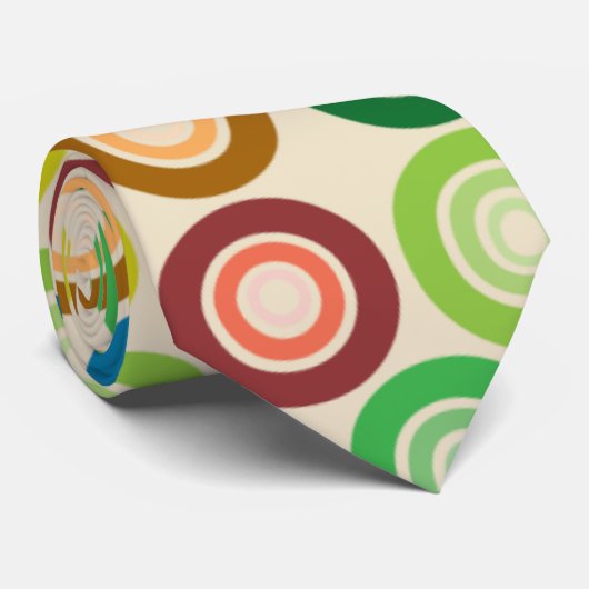 大きカラフルな円 ネクタイ (ロール)
