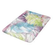大きカラフル葉い熱帯水絵画色 バスマット (アングル)
