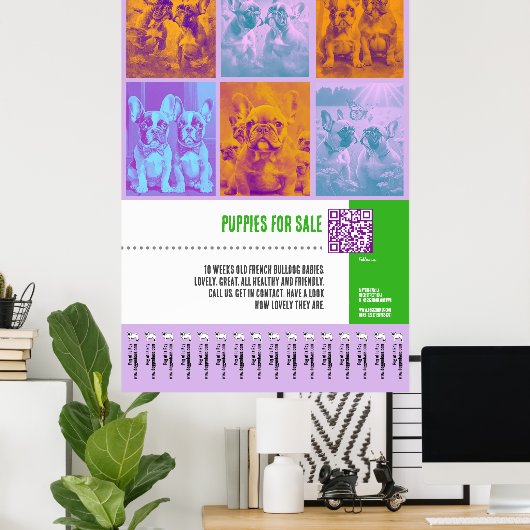 大きフランスのなポスター販売のためのブルドッグパピー ポスター (ホームオフィス)