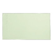 大きポップ・アートのな色の花ピンクとオレンジの淡い色の緑 枕カバー (裏面)