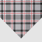 大きモダンい格子、黒、白、灰色、赤 薄葉紙 (詳細)