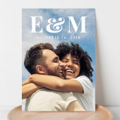 大きモダンなモノグはっきりしたラムイニシャル写真 セーブザデート