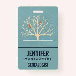 大きモダンな木の系統学者のオレンジ色の鳥 バッジ