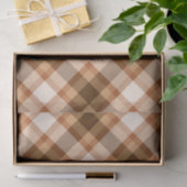 大きモダンな格子縞、茶色、ベージュ、銅、タン 薄葉紙 (ギフト)