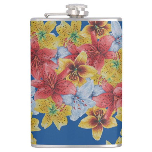 大きユニークなカラフルのはっきりした花フローラ フラスク (正面)