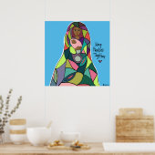 大き保なポスターのアートワークを家族で一緒に ポスター (キッチン)