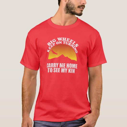 大き保な車が私の気を見に家に私を回す Tシャツ (正面)