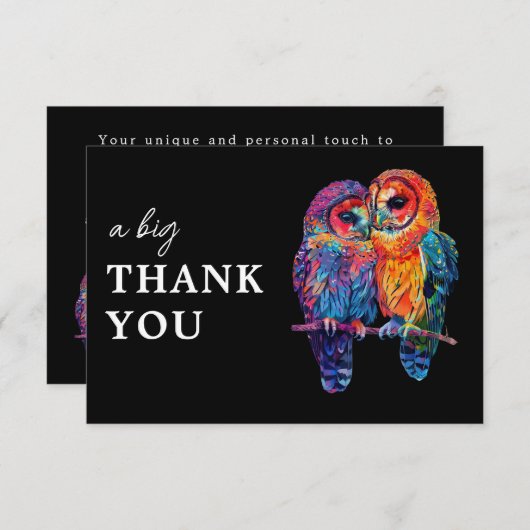 🌈大き感謝していなLGBTQ Eternal Unity結婚の サンキューカード (正面/裏面)