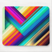 大き数々のい山形ストライプの明るい色の マウスパッド (正面)