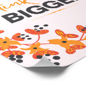 大き考えいやる気を起こさせるタイポグラフィ引用文フローラ ポスター (角)