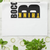 大き考えなボッチェボールのスポーツデザイン キッチンタオル (折り畳み)