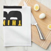 大き考えなボッチェボールのスポーツデザイン キッチンタオル (四つ折り)